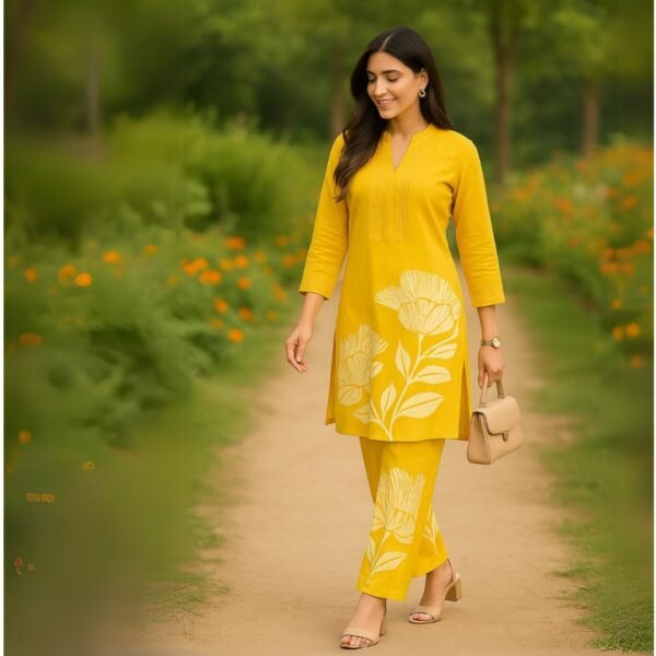 Cotton Co-ord Set – Soft & Stylish Everyday Elegance" - Image 3