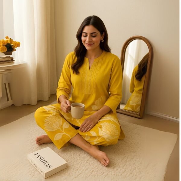 Cotton Co-ord Set – Soft & Stylish Everyday Elegance" - Image 6
