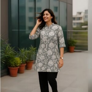 Sunshine Bloom Heavy Cotton Western Top for Women