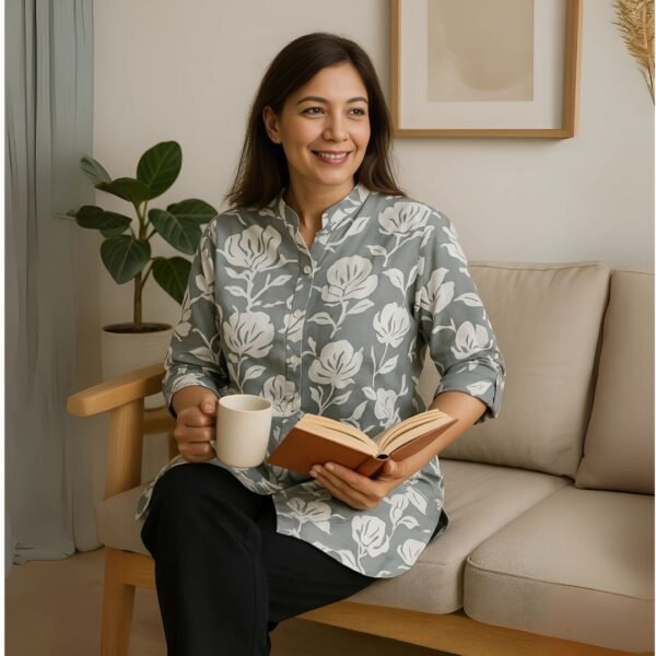 Sunshine Bloom Heavy Cotton Western Top for Women - Image 2