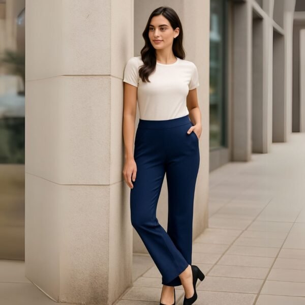 Women’s Ribbed Straight Fit Pant – Office & Everyday Comfort Wear - Image 5