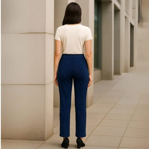 Women’s Ribbed Straight Fit Pant – Office & Everyday Comfort Wear - Image 7