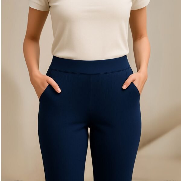 Women’s Ribbed Straight Fit Pant – Office & Everyday Comfort Wear - Image 8