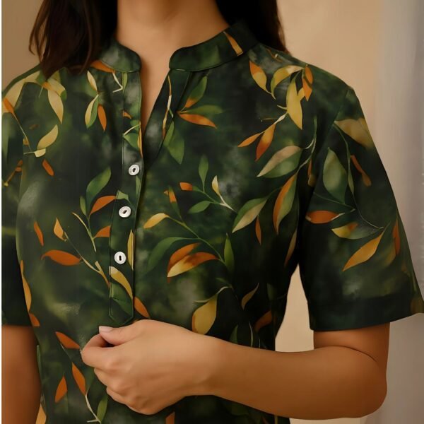 Cool & Comfy Tropical Print Summer Shirt for Women - Image 3