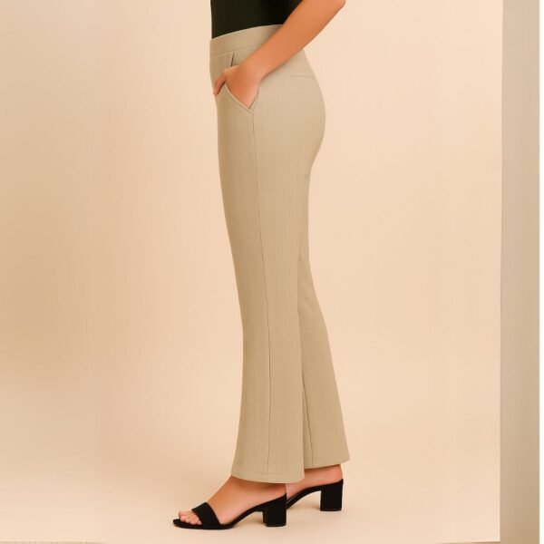 Women’s Ribbed Straight Fit Pant – Office & Everyday Comfort Wear - Image 3